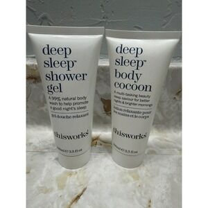 ThisWorks Deep Sleep Shower Gel & Body Cocoon Set 100ml Each Lavender Camomile